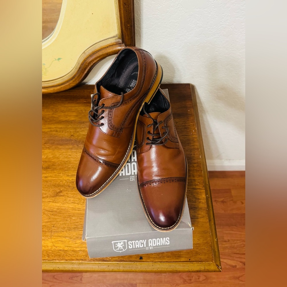 Stacy Adams Men's Tan and Brown Oxford Shoes